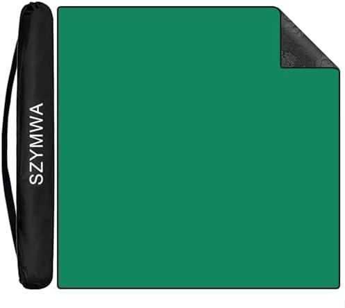 Mahjong Mat with Black Carrying Bag, Anti Slip and Noise Reduction Table Cover for Mahjong, Poker, Card Games, Dominoes, Board Games, Slip Resistant Mat (Green)