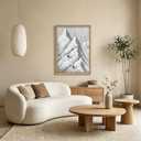 Snow Mountaineering 3D Textured Framed Hand-Painted Wall Art 19.7x27.6Inch
