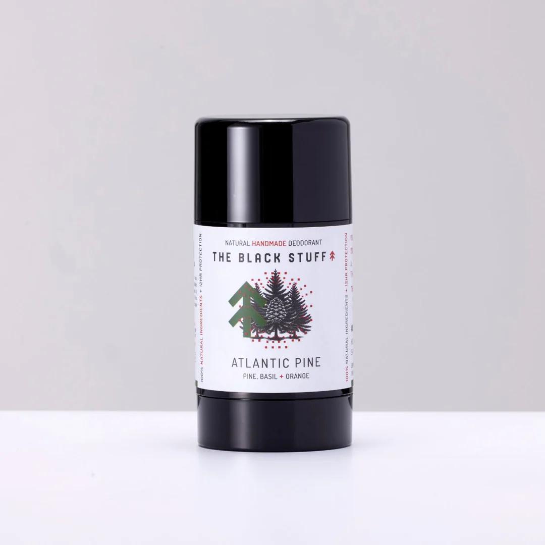 The Black Stuff Mens Deodorant - Pine Mens Natural Deodorants for Odor Protection