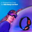 Manta Pro Sleep Mask - 100% Light Blocking Sleep Mask for Side Sleepers, Breathable and Comfortable, Spacious & Zero Pressure for Long Lashes, Perfect for Sleep/Travel/Nap/Shift Work