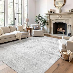 84x60 Inch Washable For Living Room, Modern Soft Tufted Rug, Non-Slip Small Rugs Floor Mat