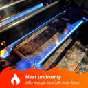 Uniflasy Grill Replacement Parts for Charbroil Advantage 4 Burner 463344015, 463343015, 463432215, 463240015 Gas Grill 3 Burner 463464315 466434315 463436815 Heat Plate, Grill Burner, Carryover Tube