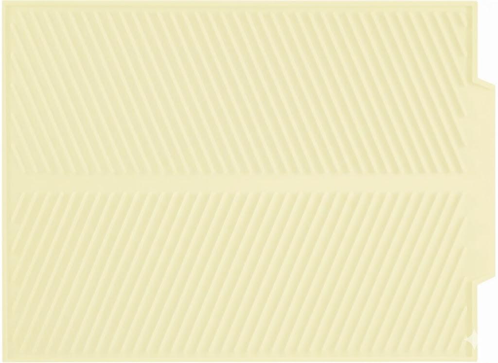 Dish Drying Mat for Kitchen Counter, Silicone Large Dish Drying Pad, Easy Clean Non-slipping Heat Resistant Dish Rack Mat, Foldable Dish Drain Mat, 17'' x 13'', Beige