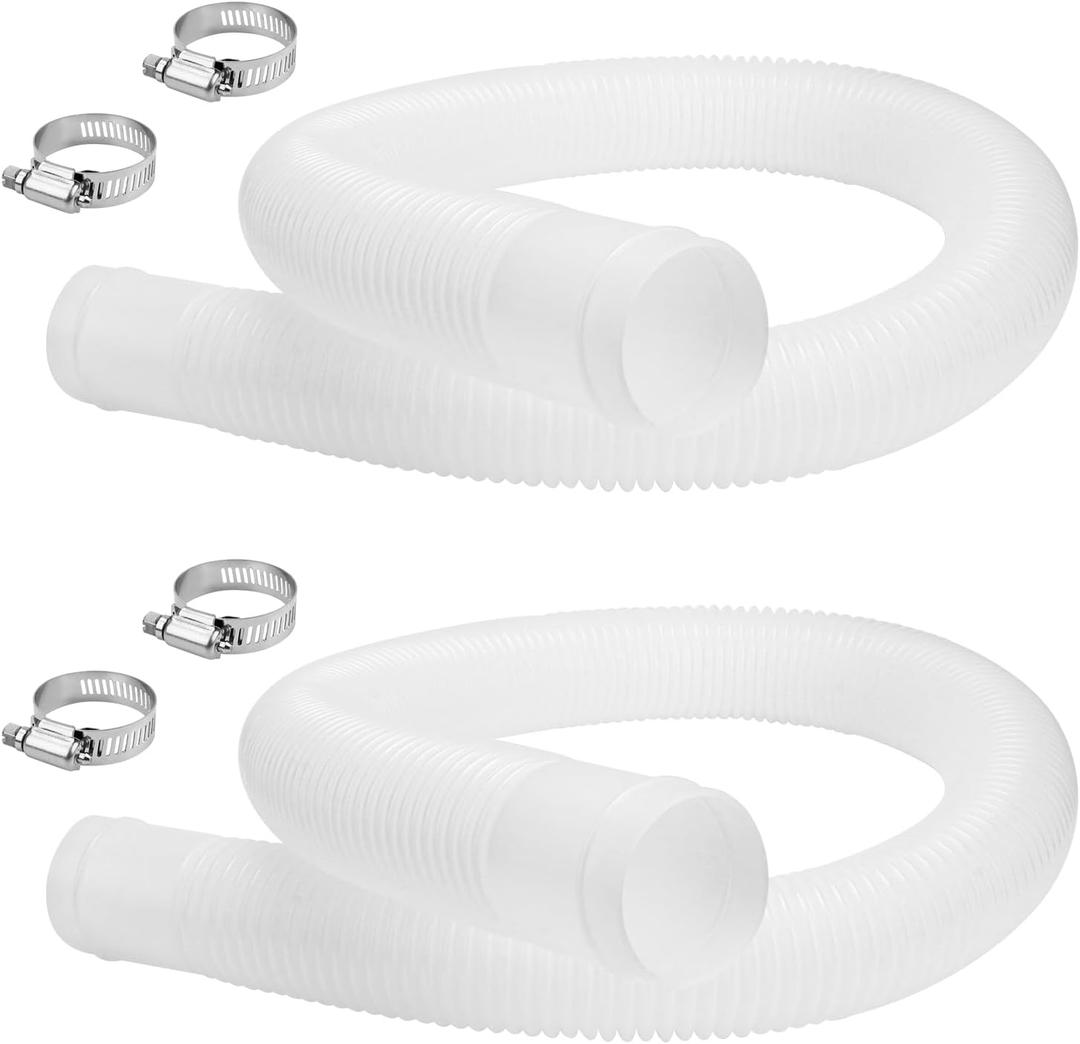 1.5 Inch x 3ft Pool Skimmer Hose Replacement for Intex Above Ground Pool, Pool Skimmer Pump Transfer Hose # 10531 25016-2 Pack