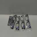 Gaoye +0.75 Reading Glasses Men - Blue Light Blocking Lenses, TR90 Frames, UV400 - Eyeglasses with Clear Vision (A4 Pack Black)