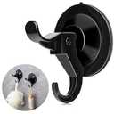 ANDGOO Suction Cup Hooks for Shower, 20 Pack Small Window Hooks Suction Cups, Black Aacuum Adhesive Hanger, Heavy Duty Utility Hooks Use to Hang on Tile, Door, Living Room, Towel, Bedroom