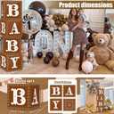 4 Pcs Cielito Lindo Baby Shower Party Decorations Mexican Papel Picado Baby Boxes with Letters Platos De Barro Mexicanos Blocks Boxes Decor for Cinco De Mayo Fiesta Gender Reveal Birthday Photo Props