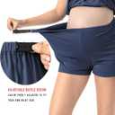 Rnxrbb 3 Piece Postpartum Nursing Pajamas Set Casual Soft Maternity Breastfeeding Pjs Sleepwear Loungewear Clothes Layer, Navy Medium