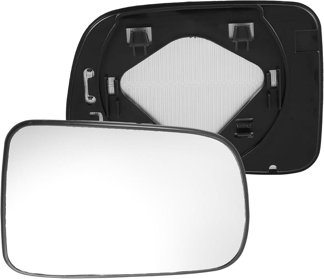 X AUTOHAUX Car Rearview Right Passenger Side Heated Mirror Glass Replacement W/Backing Plate for Honda CR-V CRV 1997 1998 1999 2000 2001 2002 2003 2004 2005