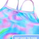 Girls Swimsuits One Piece Sleeveless Bathing Suit Breathable Swimwear for Kids Child Beach with Sun Protection