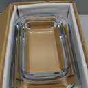 8-Piece Deep Glass Baking Dish Set with Plastic lids,Rectangular Glass Bakeware Set with Lids, Baking Pans for Lasagna, Leftovers, Cooking, Kitchen, Freezer-to-Oven and Dishwasher, Gray