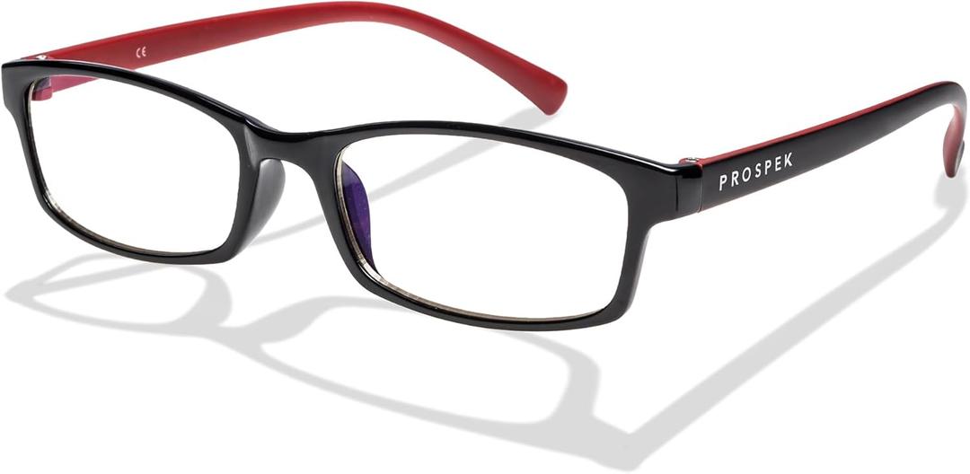 Prospek Blue Light Blocking Glasses Clear Lens for Office & Work, Yellow/Amber Lens - Evening Use, Reduce Eye Strain, Unisex