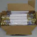 Cbebew 4 Pack Christmas Window Candles Lights, Battery Operated Window Candles with Timer, Flameless LED Christmas Candle with C26 3V LED Bulbs for Dining Table Xmas Decor, Gold Base