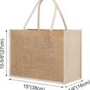 TopTie 6 PCS Jute Tote Bags Reusable Burlap Grocery Shopping Bags Bridesmaid Bag for Wedding