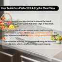Large Acrylic Cutting Board with Counter Lip,36 x 24 Inch Clear Cutting Board for Kitchen Countertop, Non Slip-Protector Cover Shatter Resistant for Home Restaurant Kitchen Sink Stove