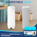 Diaper Pail Refill Bags 30 Bags Per RefillCompatible with Genie Easy Roll Signature Diaper Pails Holds Up to 2820 Newborn Diapers Talc Powder Scent 7 Layer Odor Barrier,Scented,2PACK (60 Bags)
