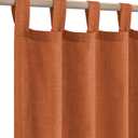KOUFALL Burnt Orange Fall Curtains for Living Room 63 Inch Length Sheer Boho Autumn Curtains for Bedroom 63 Inches Long 2 Panels Set 