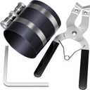 Moker Piston Ring Compressor Tool,Car Engine Piston Ring Installer Removal KitAdjustable Sizes From 2-1/8 Inches To 7 Inches (53mm - 175mm) with Piston Installer Plier