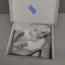 DREAM PAIRS Womens ChunklePump (7.5, Silver/Glitter)