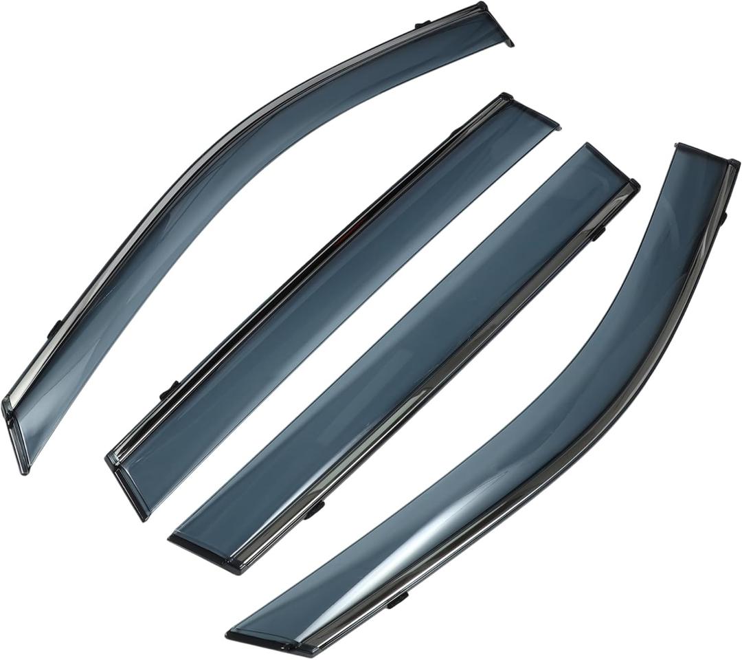 Window Deflectors Side Tape-On for Toyota RAV4 2019-2024 Black Rain Guards