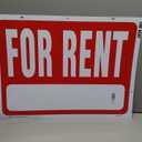 Hy-Ko English For Rent Sign Plastic 18 in. H x 24 in. W
