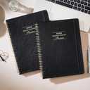 6 x 2026 Planner - Planner 2026, JAN 2026 - DEC 2026, 9" x 11", 2026 Weekly Monthly Planner, Elastic Closure, Tabs, Spiral Bound, Black (8" x 10")