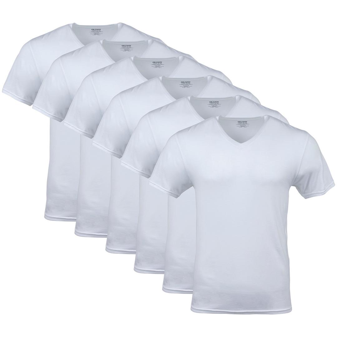 Gildan Men's V-Neck T-Shirts, 6pack, Style G1103 2XL