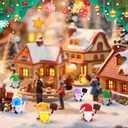 Jetec 50 Pcs Mini Christmas Figurines to Hide Miniature Gnomes Tiny Figurines Ornaments for Christmas Home Table Decorations