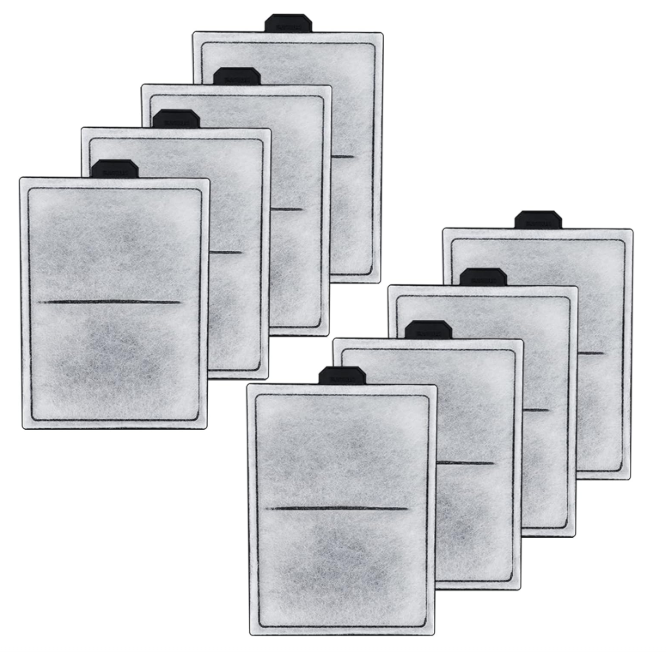 8 Pack PF-S Filter Cartridges Compatible with Silenstream PF10 Power Filters, Remplacement Aquarium Carbon Cartridge with Zeolite