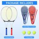 4 Pcs Tennis Rackets for Adult Recreational 4 Players 27" Tennis Racquet Lightweight Tennis Racket with 3 Tennis Balls for Training Beginners with Overgrips Carry Bag, As shown