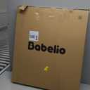 Babelio Baby Gate for Stairs, Kitchen & Doorways, 26-43" W 28" H No Bottom Bar| Easy Installation| One-Handed Operation| Auto-Close| Hardware Mount (Drill Needed) Safety Dog/Pet Gate Indoor (White)
