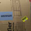 Bestier TV Stand with Power Outlets for Bedroom, Gaming TV Stand for 65inch TV, Black Entertainment Center for PS5, TV Console with Adjustable Glass Shelves for Living Room, Black (Black Carbon Fiber)