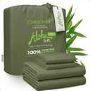 Cariloha Aloha Soft 100% Organic Bamboo Viscose Sheets 4-Piece King Sheet Set 16 in Deep Pockets Buttery Soft, Hypoallergenic, Cooling Sheets Oeko-TEX Standard 100 Coastal Pine