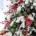 Green and Gold Rustic Christmas Ball Ornaments, 3.15 inches Vintage Christmas Tree Decorations, 12 PCS Large Shatterproof Neutral Farmhouse Luxury Xmas Ornaments for Home Decor