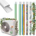Mini Split Line Set Cover Kit, 3 Inch 4 Ft Paintable PVC AC Line Cover for Outside Unit, Decorative Lineset to Hide and Protect Refrigerant Lines, Wires, HVAC and Heat Pumps