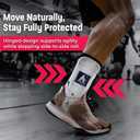Active Ankle T2 Ankle Brace, Rigid Ankle Stabilizer for Protection & Sprain Support for Volleyball, Cheerleading, Ankle Compression Braces for Men & Women, White, Small (White, S)