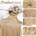 12 Pack Beige Cheesecloth Table Runner 17x108 Inch Boho Gauze Cheese Cloth Table Runners Rustic Sheer Runner for Wedding Party Baby Shower Birthday Home Decor