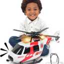 Sunny Days Entertainment Maxx Action Large Helicopter - Lights and Sounds Vehicle with Motorized Turbine and Spinning Rotors