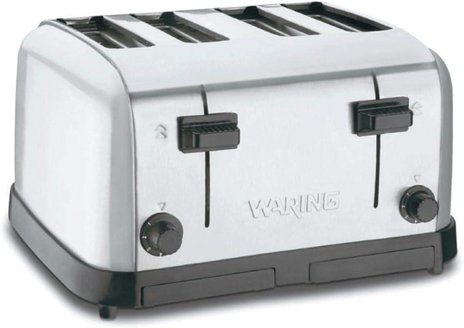 WCT708 4 Slice Brushed Chrome Commercial Toaster Oven
