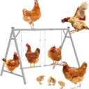 Chicken Roosting Bars Chicken Perch with 2 Swings, Chicken Roost Activity Play for Coop Accessories, Farm Enrichment Toys for Poultry Hens Healthy and Happy