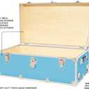 Rhino Classic XL Trunk with Wheels for Camp and Dorm, Footlocker, Chest