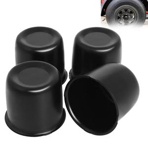 3.31 inch Center Caps Push Through Black Trailer Wheel Caps for Trailer Truck RV Wheel Rims Carbon Steel 3.31" Bore 2.99" Tall Trailer Hub Caps 4 Pack