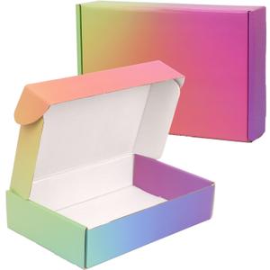 9x6x2 Shipping Boxes for Small Business, 30 Pack Colorful Corrugated Cardboard Boxes for Shipping Mailing