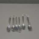 6-Pieces Teaspoons Set Stainless Steel 18/0 Tea Spoons, 6.29 Inches For Home, Kitchen Restaurant, square handle