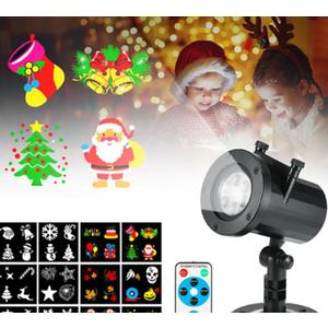 Christmas Decorative Lighting Projectors,Snowflake Led Holiday Projector Light with 12pc Slides Patterns Outdoor Christmas Ornaments Lights for Xmas Birthday Party