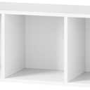 IOTXY DIY Modular Cubby Bookcase - Stackable 3-Cube Open Bookshelf, White