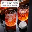 Vesici 10 Pcs Ice Ball Molds 2 Soccer Ball Whiskey Cocktails Silicone Sphere Ice Molds with Lids Round Maker for Chilling Beverages Drinks and Bourbon(Fresh Color)