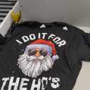 I Do It For The Ho's Funny Inappropriate Christmas Men Short Sleeve Santa TShirt.3XL