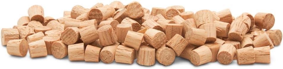 Wood Plugs for Furniture, 1/4 inch Oak Flat-Head Plug, Wooden Screw-Hole Plug Covers - Pack of 100 by Woodpeckers