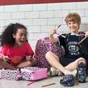 Choco Mocha Sky Pencil Case for Boys, Soft Pencil Case Kids Pencils Pouch for Kindergarten Boys, Blue